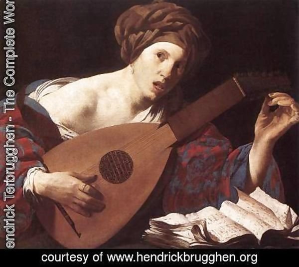 Hendrick Terbrugghen - Woman Playing the Lute 1624-26