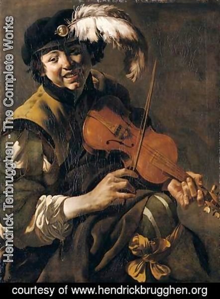 Hendrick Terbrugghen - A Youth Playing The Violin